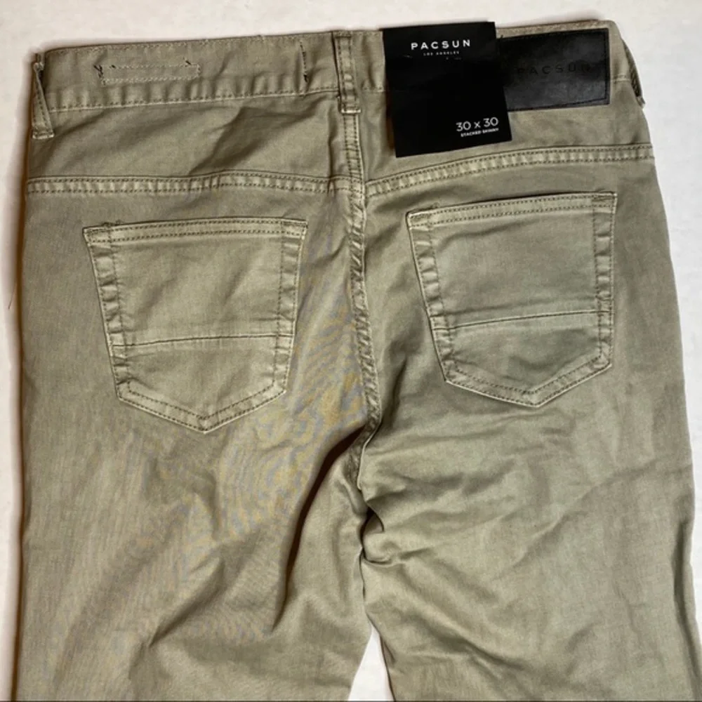 Pacsun Stacked Skinny Knee Zipper Jeans NWT